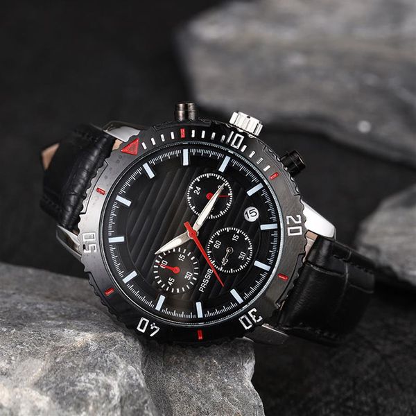 

fashion stainless steel quartz man leather watch japan movement watch black wristwatches life waterproof brand male clock 270s, Slivery;brown