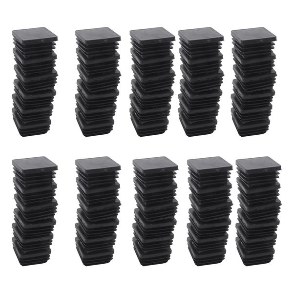 

shoe parts accessories 200 pcs plastic square blanking end caps tube inserts 25mm x 230311, White;pink