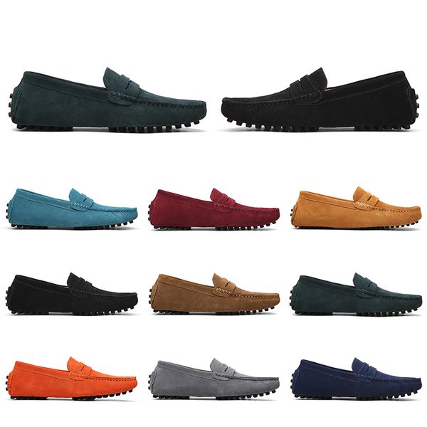 

mens women casual shoes leather soft sole black red orange blue brown orange comfortable sneaker 014