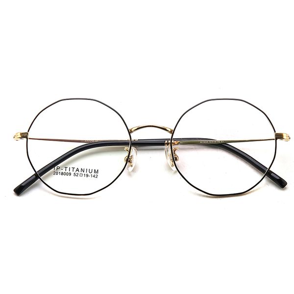 

pure titanium ultra-light retro big round frame glasses men's and women's big face glasses only 6g fashion personality korean vers, Silver