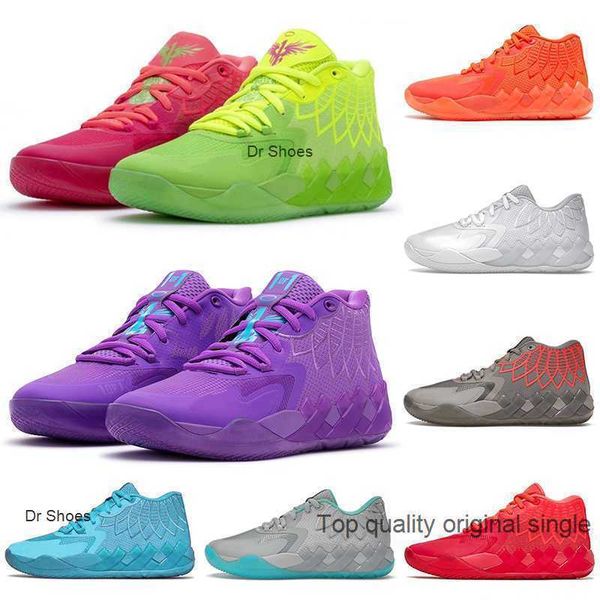 

lamelo ball basketball shoes mens 1of1 mb.01 3 three balls trainers rick and morty queen city ufo rock ridge red not from here