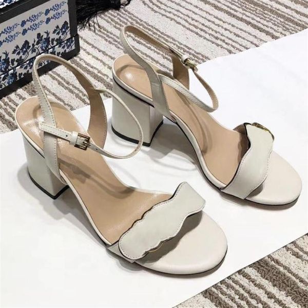 

women sandals high heels leather sandal suede mid-heel women stylist sandals high heels summer sandals size 35-41 with box192k, Black