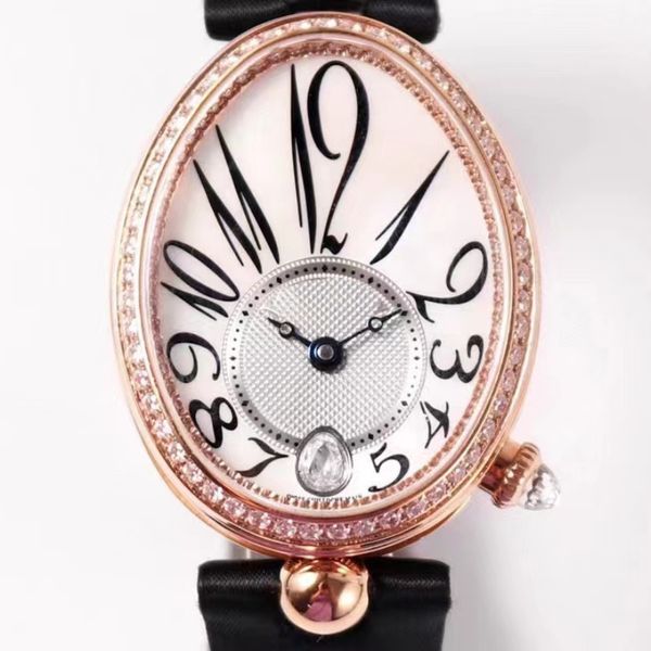 

ladies watch tahiti natural white mother-of-pearl dial sparkle gorgeous fully automatic mechanical watch high-quality luxury moissanite watc, Slivery;golden