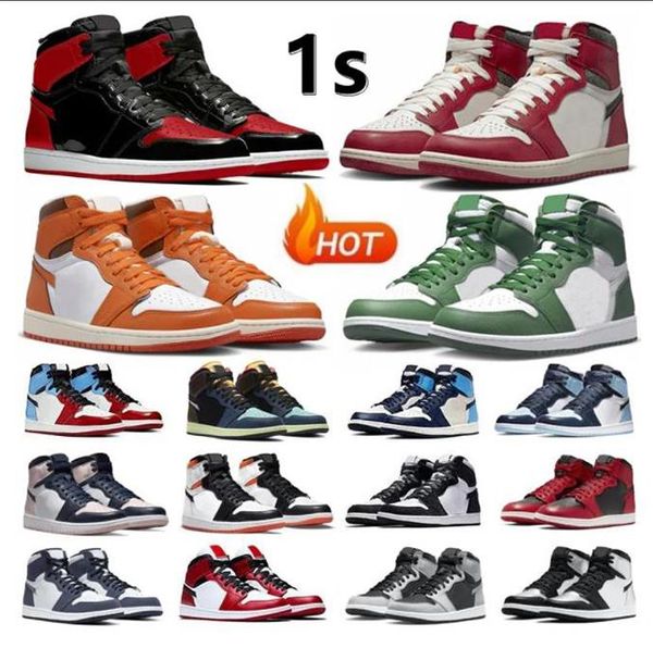 

1 1s mens basketball shoes sneaker lost found gorge green starfish bred patent dark mocha grey fog denim silver newstalgia shadow men women, Black