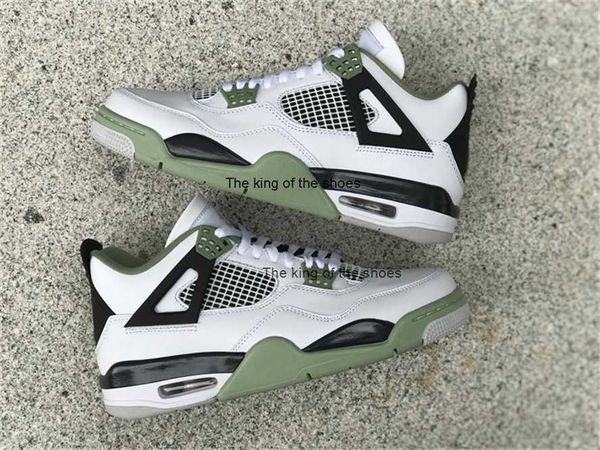

2023og j4s og2023 og shoes authentic 4 wmns seafoam 4s oil green white/seafoam-dark ash-neutral grey women sports sneakers original size us7