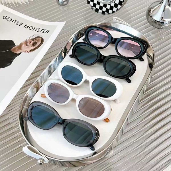

50%off luxury designer sunglasses 2023 new gm black oval style small face fashion trendy sunglasses women can sun glasses for sale, White;black
