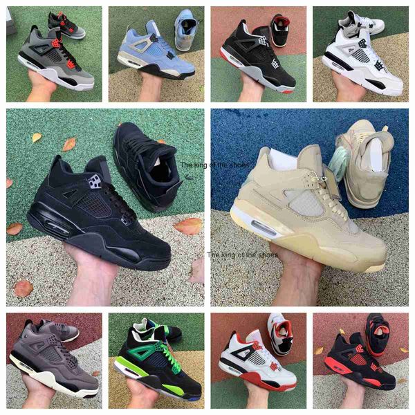 

j4s og2023 og jumpman 4 4s basketball shoes mens women midnight navy university blue military black cat canvas violet ore red thunder infrar