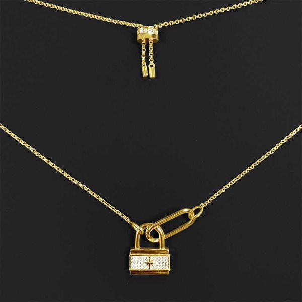 

star lock necklace women's sterling silver simple small design neck ins cold wind collar chain