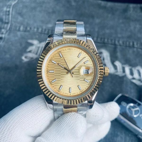

men's and women's watches fully automatic mechanical watches stainless steel strap ceramic watch morsan diamond-encrusted watch br, Slivery;golden