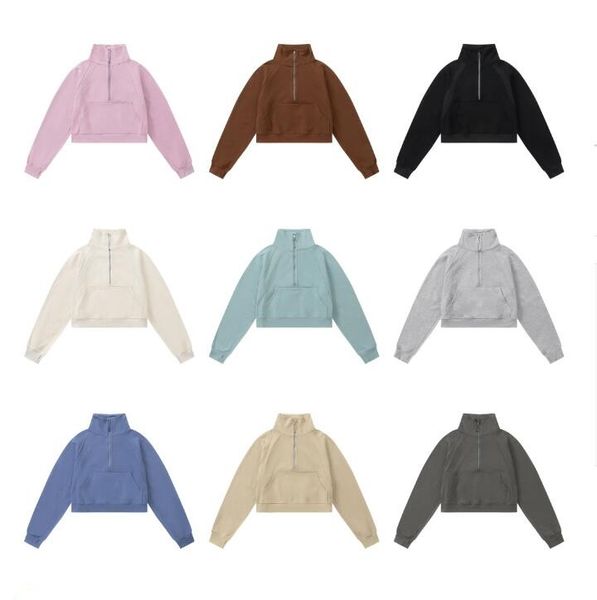 

women's tracksuits women's sportswear jumpsuit thick high-quality sports semi-zip terry sweater cing loose in autumn and winter, Gray
