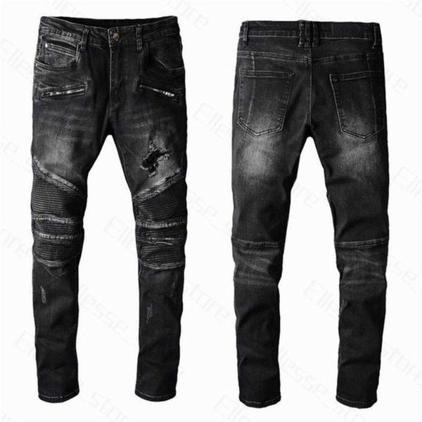 

23 new men's jeans mens designer jeans distressed ripped biker slim fit motorcycle bikers denim for men s fashion jff1, Blue