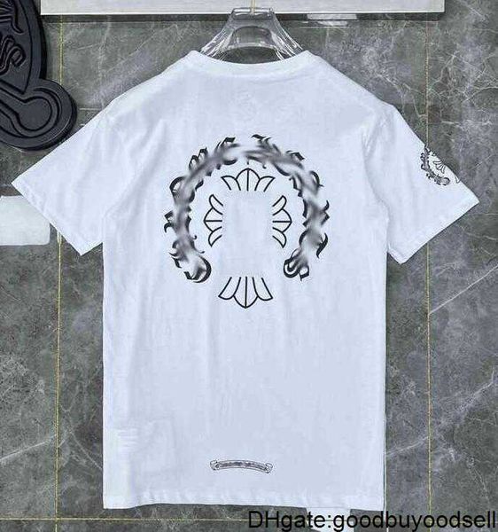 

luxury classics mens t shirts fashion brand crew neck short sleeves tees ch men women t-shirts sweater casual horseshoe sanskrit cross rgtw, White;black