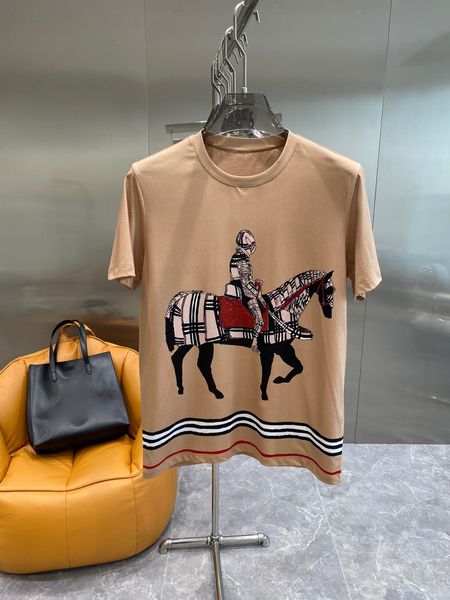 

2023 luxury designer custom t shirts chest letter laminated print short sleeve high street loose oversize casual pure cotton for men and wo, White;black