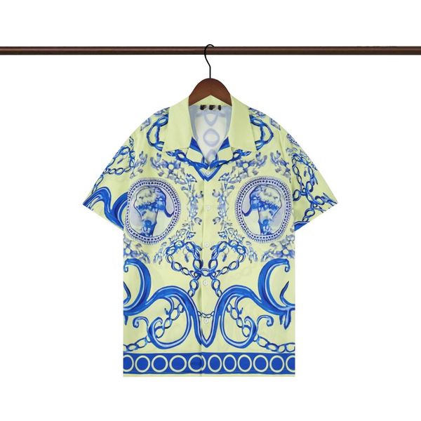 

2023 men's casual shirts spotted pattern wacko maria hawaiian shirt men women t-shirt beach tees oversized cx xwz8, White;black