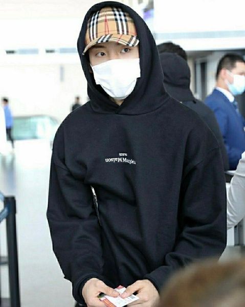 

margiela margiela men's hoodie mm6 flip embroidered letters logo loose hoodie women's models, Black