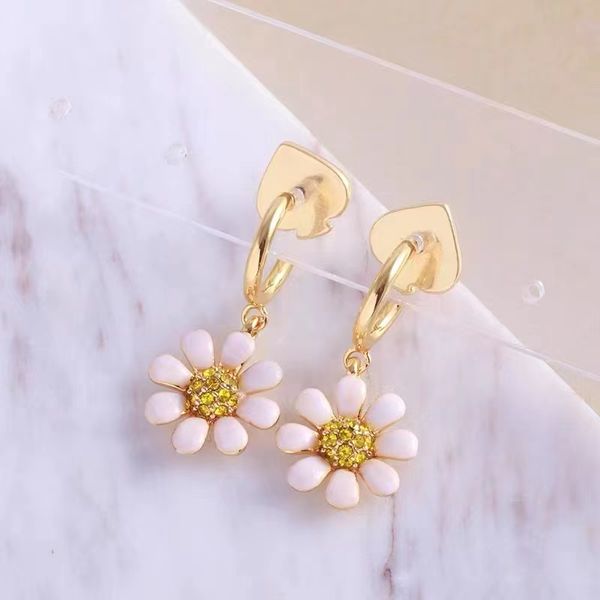 

lovely fairy dangle earrings daisy dangle earrings stud earrings for women k brand women earring wedding party jewelry, Golden;silver