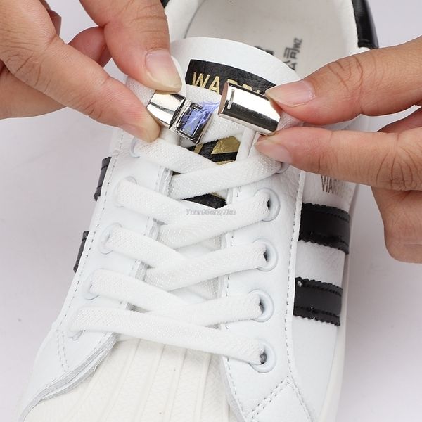 

shoe parts accessories magnetic lock laces elastic no tie laces sneakers lace kids laces rainbow lock  fits all s 230311, White;pink