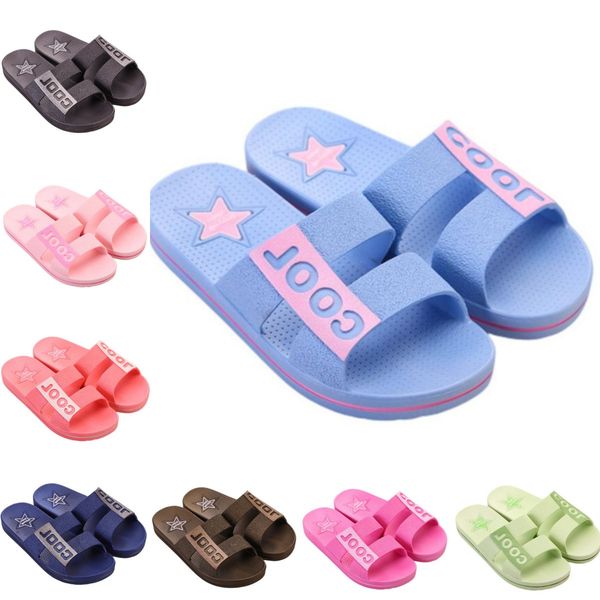 

slippers women men shoes deep dark pink red beach coast bathroom indoor outdoor antiskid sandals size 36-45, Black