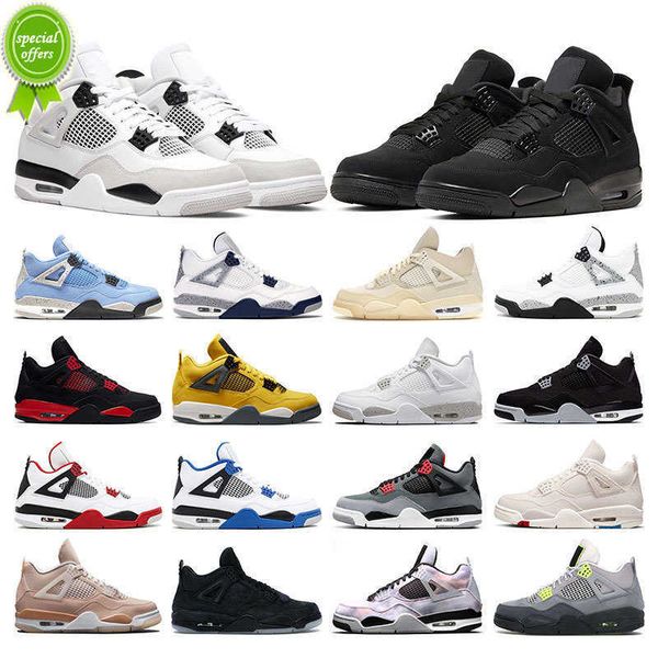 

2023 dhgate men women 4s military black bssketball shoes jumpman 4 black cat neon red thunder lightning motorsports pure money university bl
