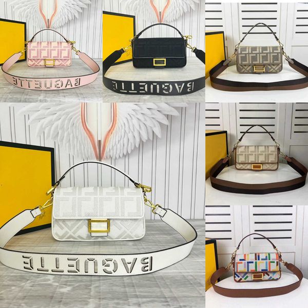 

5a baguette luxury bags crossbody purse handbags hpb mini tote bag 3d embroid letters lady fashion genuine leather 10 colors chain bags 26cm