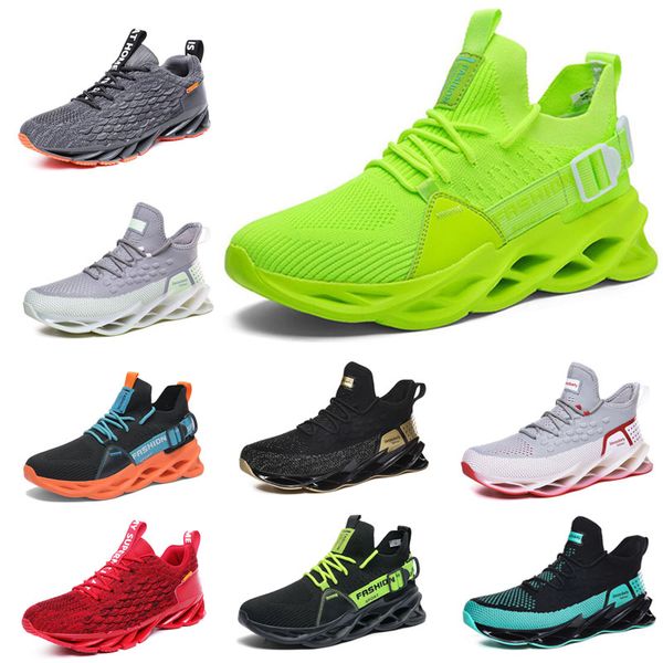 

men running shoes fashion trainers general cargo black white blue yellow green teal mens breathable sports sneakers fourty four