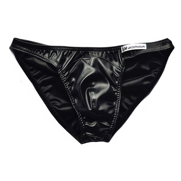 

swim wear 100 pu leather briefs bikini wear men bathing beach ming trunks gay shorts tanga male hips push up underwear 230311