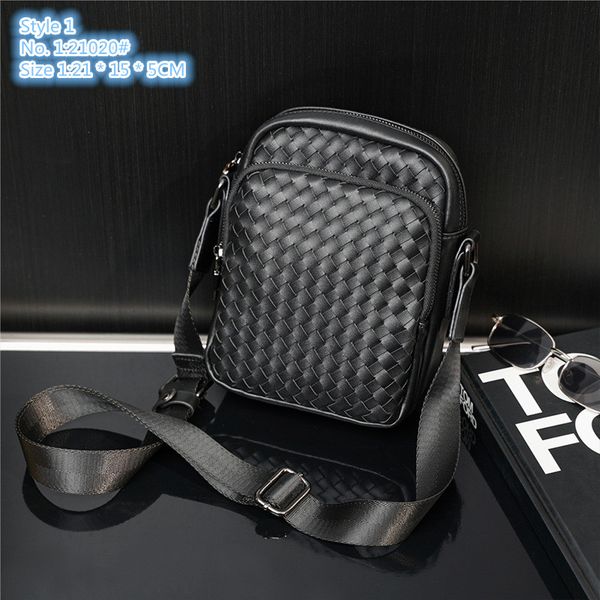 

factory wholesale men shoulder bags 3 styles hand-woven fashion backpack street trend summer leather mobile phone coin purse outdoor leisure