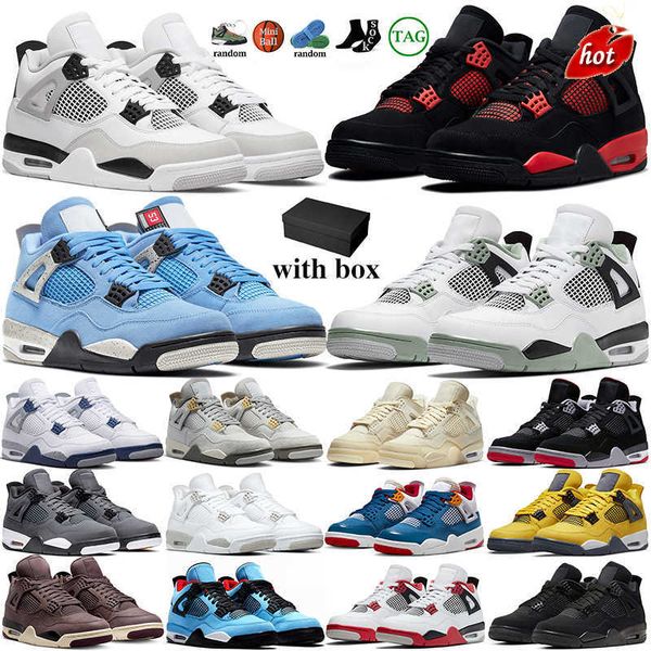 

4 4s 5a basketball shoes with box women men panda military black cats cool grey cactus jacks craft white oreo seafoam red thunder trainers