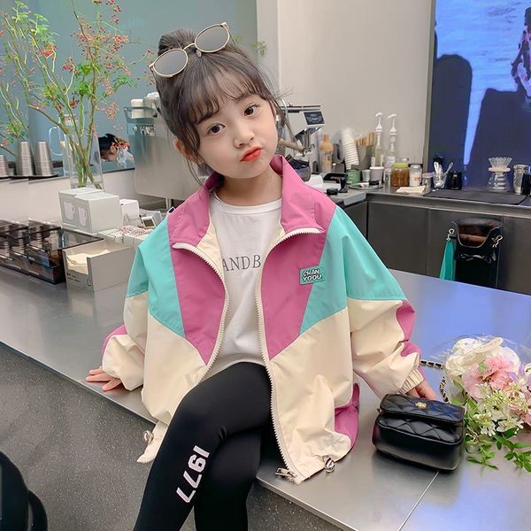 

jackets fashion iridescent jacket for girls summer sun protection coat kids outerwear casual children's clothing 2 4 6 8 9 10 year 2303, Blue;gray