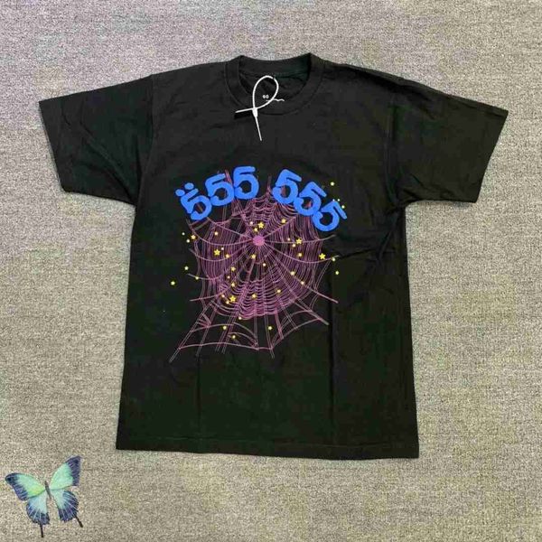 

men women t-shirt foam print sp5der 555555 t shirt 0312, White;black