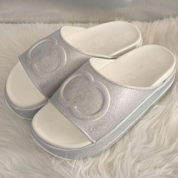 

thick bottom sandal slipper internet celebrity burst solid color flat heels leisure thickened outside wear stepping on poop feeling increase, Black