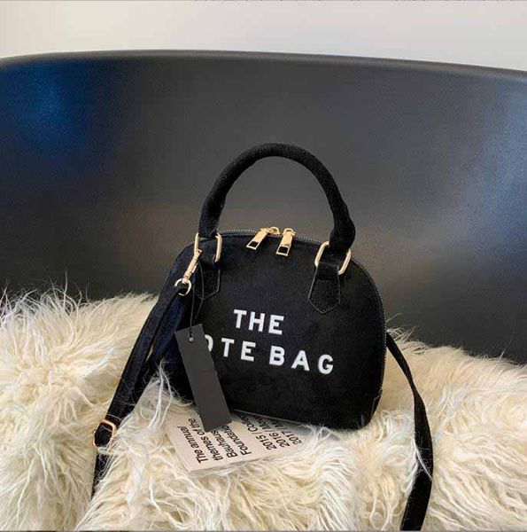

2023 luxury polychrome letters of an alphabet leather shell bag women's new simple handbag fashion bag the tote bag messenger shoulder, Red;black