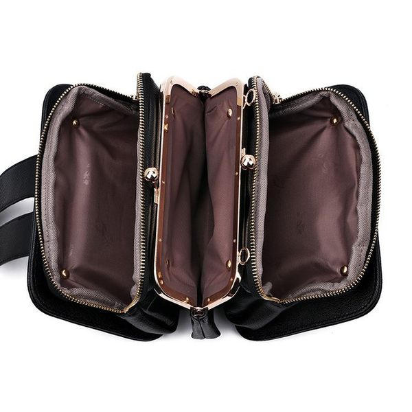 

genuine leather shoulder bag with flap solid color leather bags for women's handbag purses with chain