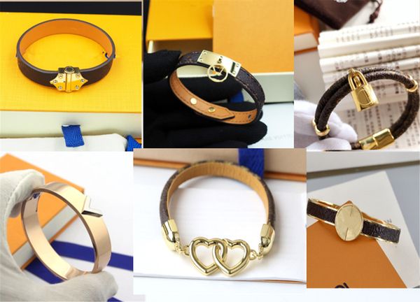 

designers mens womens bracelets bangle luxury v jewelry faux leather 18k gold plated stainless steel bracelet womens wedding gifts g, Golden;silver