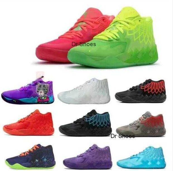 

buy lamelo ball mb1 men women basketball shoes kids for sale 2022 rick morty grade school sport shoe trainner sneakers us4.5-us12