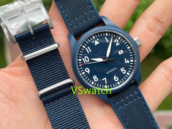 

m factory iw328101 watch diameter 41mm with automatic 9015 movement sapphire glass mirror ceramic case rubber strap, Slivery;brown