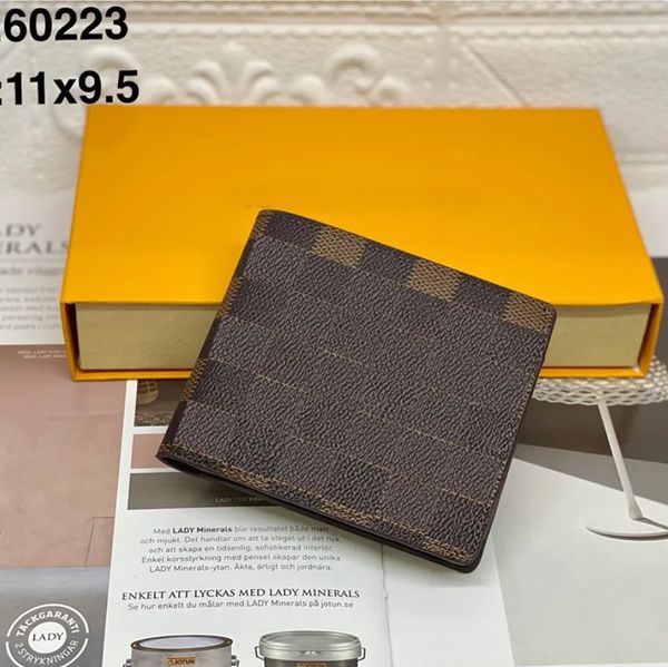 

2023 rs wallets cardholder france paris plaid style luxurys mens wallet designers women wallet high-end luxurys wallet with box, Red;black