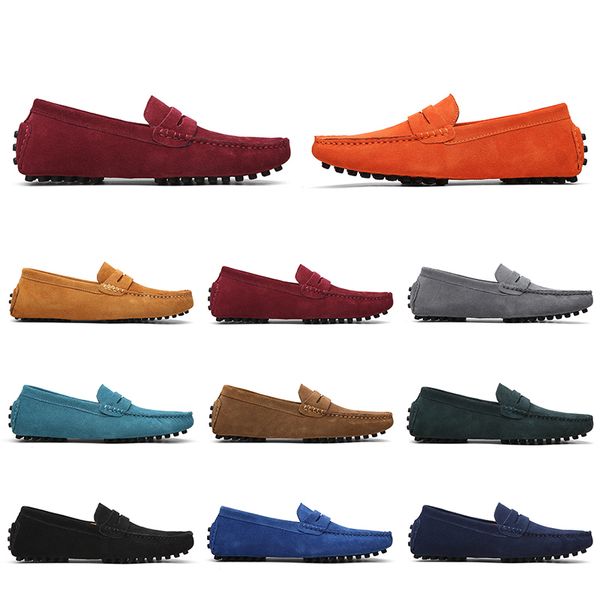 

mens women casual shoes leather soft sole black red orange blue brown orange comfortable sneaker 037