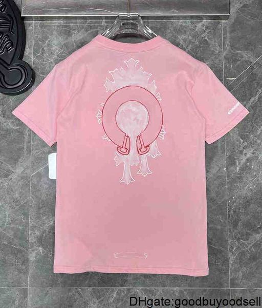 

summer luxury mens t shirts brand ch man t-shirt horseshoe flower tees classic cross heart sanskrit letter short sleeve designer chromes cdy, White;black
