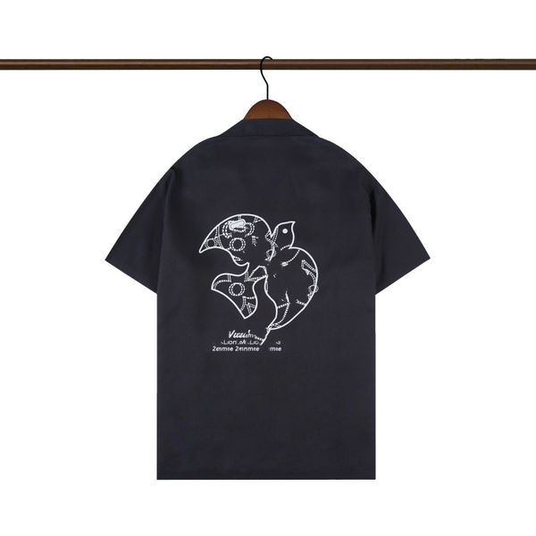 

2023 men's casual shirts spotted pattern wacko maria hawaiian shirt men women t-shirt beach tees oversized cx chwg, White;black