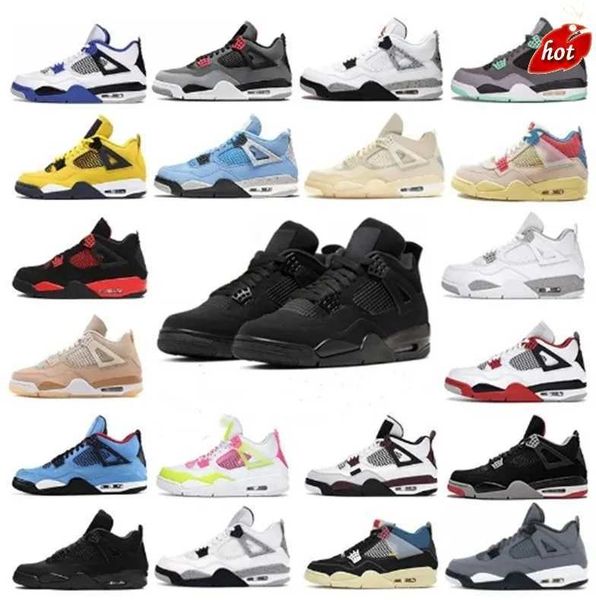 

2023 jumpman 4s air jorden 4 4s basketball shoes men women jordens military black cat red thunder sneakers trainers