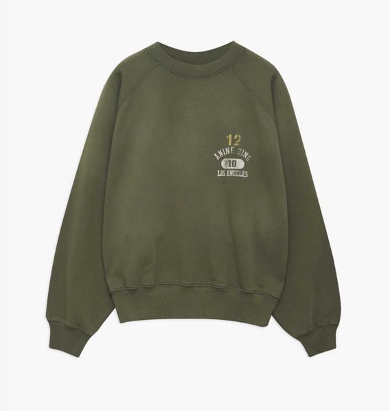 

anine ab bing designer sweatshirt women pullover jumper raglan sleeve printed simple sweater, Black