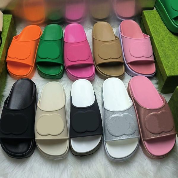 

thick 2023 bottom beach slippers fashion summer women new eva thick soled miami slides designer flat sandals house pink white flip flops 35-