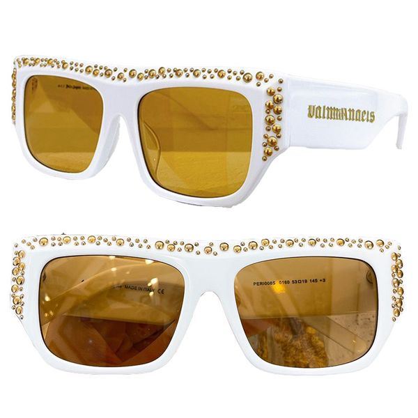 

mens women casablanca sunglasses peri 008s fashion square frame glasses uv400 protection italian designer sunglasses with diamond inlaid on, White;black