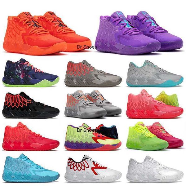 

2022 lamelo balls basketball shoes mb.01 mens 3 ball trainers rick and morty rock ridge red black blast not from here ufo galaxy queen