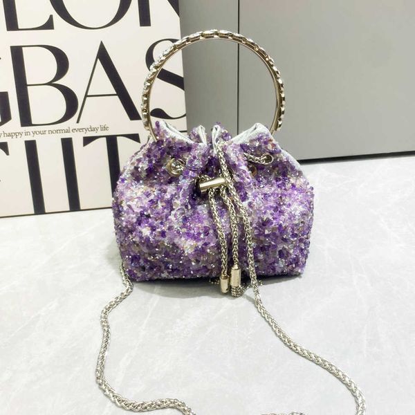 

evening banquet bag purses and handbags bags for women luxury designer bucket clutch purse crystal rhinestone shoulder bag 230308