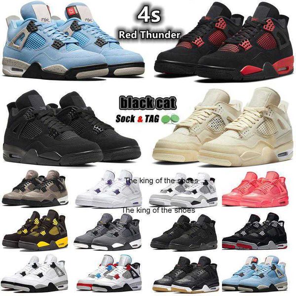 

2023 ogj4s og2023 og university blue og jumpman 4 4s basketball shoes sail black cat bred white cement cool grey red thunder retro bred unc