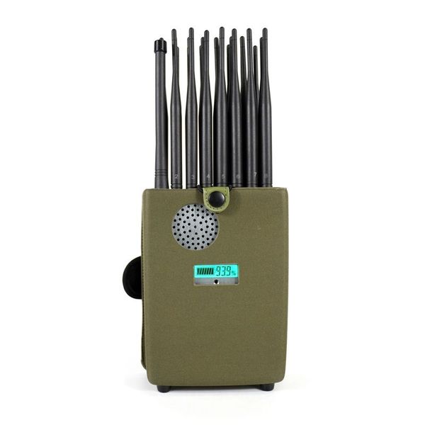 

alligator super powerful 24 bands jamm er gps l1 l2 l5 wifi 2.4 wifi 5.8 lojack vhf uhf cdma gsm dcs 2g 3g 4g 5g mobile phone signal isolato, Silver
