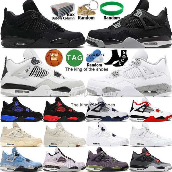 

2023og j4s og2023 og sail military black cat white oreo 4 4s mens basketball shoes university blue thunder fire red blank zen master purple