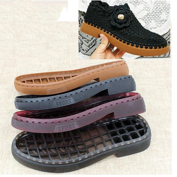 

shoe parts accessories woman casual rubber sole rubber protector elastic heel anti slip diy replacement stick on soft thicken soles repair 2, White;pink